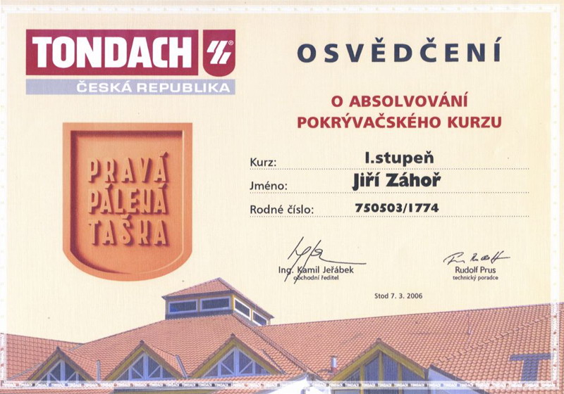 Certifikát 3
