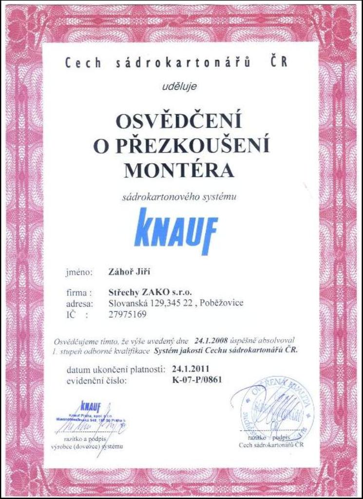 Certifikát 7