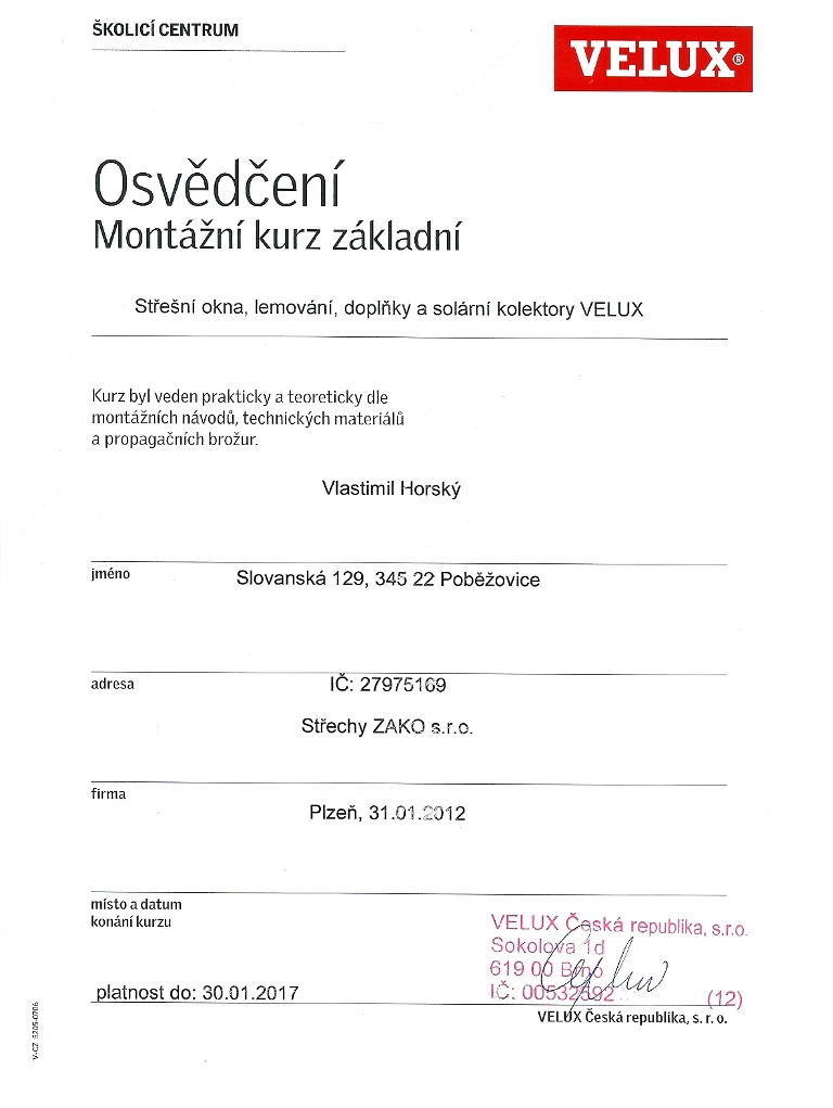Certifikát 13